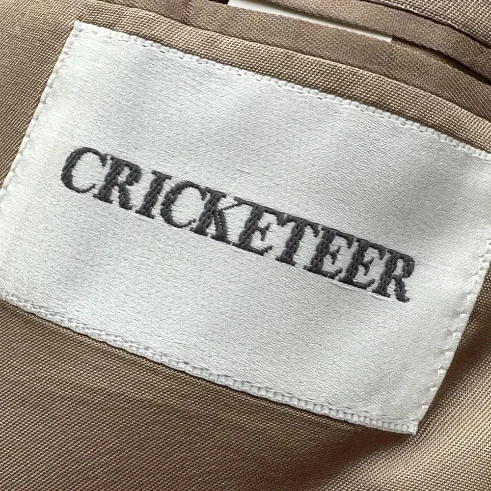 CRICKETEER Vintage Wool Camel Hair Blazer Sport Coat Brown Plaid Ivy Classic 46L